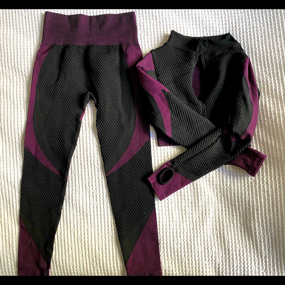Workout set- crop jacket with leggings